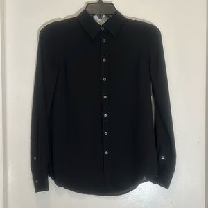 Banana Republic Dillon Classic Fit women’s long sleeve shirt black XXS EUC